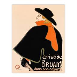 Artery8 Toulouse Lautrec Framed Wall Art Print Aristide Bruant in his Cabaret in Orange - Size: A4 - thumbnail 3