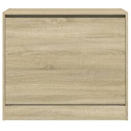 Berkfield Home Shoe Cabinet Sonoma Oak 80x42x69 cm Engineered Wood in Light Tan - Size: 80 x 42 x 69 cm - thumbnail 5