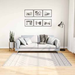 Berkfield Home Rug Washable 120x180 cm Black & White Anti Slip - Size: 100 cm diameter - thumbnail 2