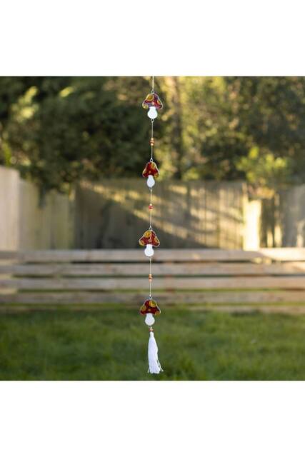 KDMD Vibrant Resin Mushroom Suncatchers - Window & Garden Decor in Red - image 1