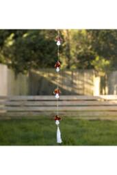 KDMD Vibrant Resin Mushroom Suncatchers - Window & Garden Decor in Red