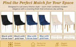 Hygrad Built to Survive 2 X Velvet Upholstered Seat Luxury Dining Accent Chair With Gold Metal Legs Gold For Home Office Study Hallway in Blue - thumbnail 6
