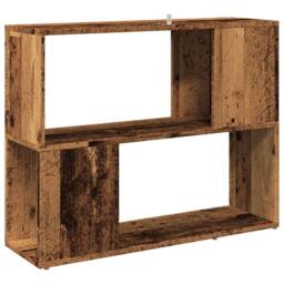 Berkfield Home Book Cabinet/Room Divider Old Wood 80x24x63 cm in Brown - Size: 80 x 24 x 63 cm - thumbnail 6