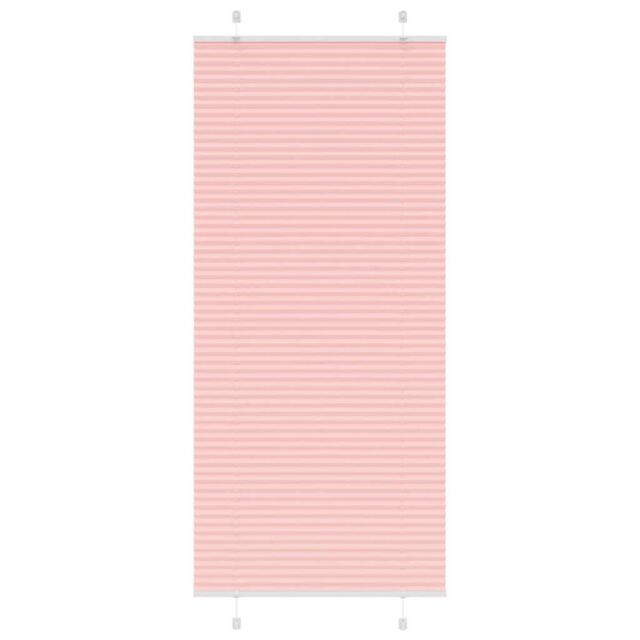 Berkfield Home Pleated Blind Pink 100x200 cm Fabric Width 99.4 cm Polyester - image 1