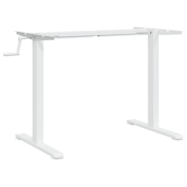 Berkfield Home Standing Desk Frame White (94-135)x60x(70-114) cm Steel - image 1