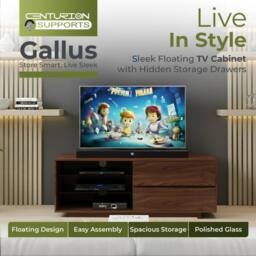 "Centurion Supports GALLUS TV Cabinet for up to 55"" Flat Screen TVs Entertainment TV Unit in Walnut" - thumbnail 6