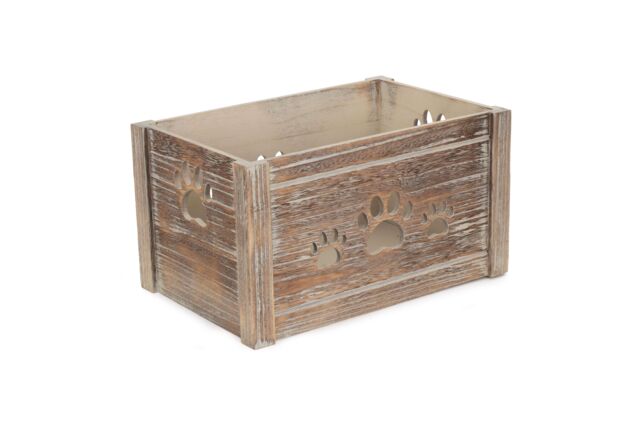 Red Hamper Dog Toy Storage Box in Brown - image 1