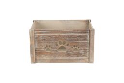 Red Hamper Dog Toy Storage Box in Brown - thumbnail 2