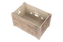 Red Hamper Dog Toy Storage Box in Brown - thumbnail 3