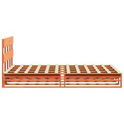 Berkfield Home Bed Frame without Mattress Wax Brown 160x200 cm Solid Wood Pine - thumbnail 7