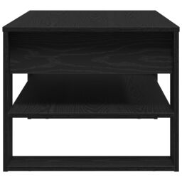 Berkfield Home Black Oak Coffee Table - 102x55x45 cm, Made of Engineered Wood - Size: 102 x 55 x 45 cm - thumbnail 7