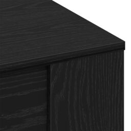 Berkfield Home Black Oak Coffee Table - 102x55x45 cm, Made of Engineered Wood - Size: 102 x 55 x 45 cm - thumbnail 8