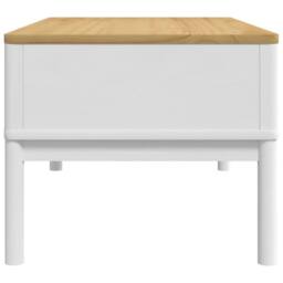Berkfield Home Beautiful Coffee Table FLORO White 99x55.5x45 cm Solid Pine Wood - thumbnail 6