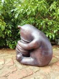 Inspirational Gifting Large Winnie-The-Pooh Ornament Sculpture For A Home or Garden in Bronze - thumbnail 3