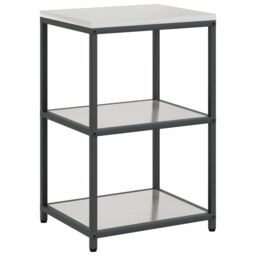 Berkfield Home with Shelf Other with Storage with Door 3 pcs Stainless steel in Silver - thumbnail 5