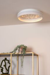 Lucide 'ESTREJA' Stylish Indoor Dimmable Decorative Flush Ceiling Light in White - thumbnail 4