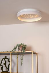 Lucide 'ESTREJA' Stylish Indoor Dimmable Decorative Flush Ceiling Light in White - thumbnail 3