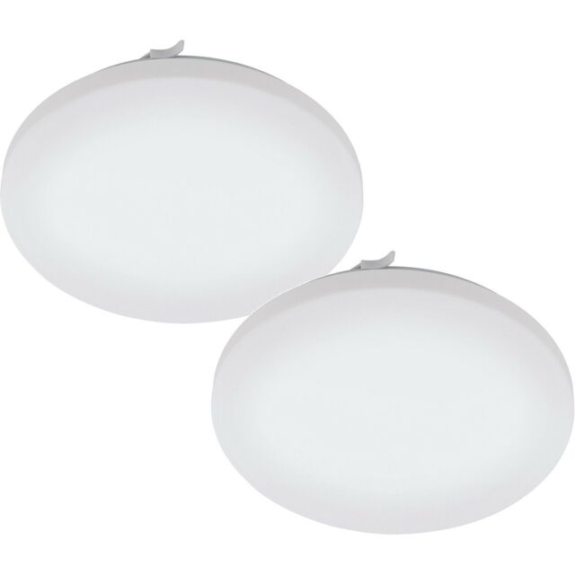 Loops 2 PACK Wall Flush Ceiling Light Colour White Shade White Plastic LED 17.3W Incl - image 1