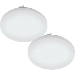 Loops 2 PACK Wall Flush Ceiling Light Colour White Shade White Plastic LED 17.3W Incl