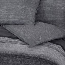 Berkfield Home Elegant Duvet Cover Set Dark Grey 240x220 cm Cotton - thumbnail 5