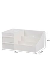 Living and Home Cosmetic Organisers for Skincare Organiser, Desk Organizer for Dresser and Bathroom in White - thumbnail 3