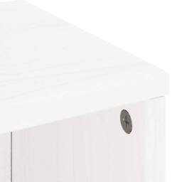 Berkfield Home Side Cabinet with Drawers ODDA White 40x24x79 cm Solid Wood Pine - Size: 40 x 24 x 79 cm - thumbnail 9