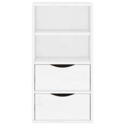 Berkfield Home Side Cabinet with Drawers ODDA White 40x24x79 cm Solid Wood Pine - Size: 40 x 24 x 79 cm - thumbnail 6