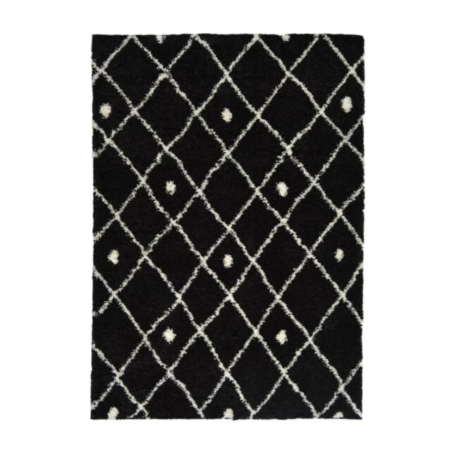 THE RUGS Snug Collection Nomadic Shaggy Rugs - I044A in Black - Size: 200 cm x 290 cm - image 1