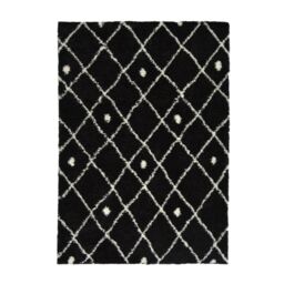 THE RUGS Snug Collection Nomadic Shaggy Rugs - I044A in Black - Size: 200 cm x 290 cm - thumbnail 1