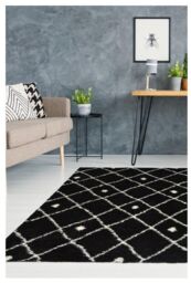 THE RUGS Snug Collection Nomadic Shaggy Rugs - I044A in Black - Size: 200 cm x 290 cm - thumbnail 6