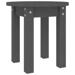 Berkfield Home Coffee Table Grey Ã˜ 35x35 cm Solid Wood Pine in Charcoal