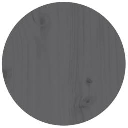Berkfield Home Coffee Table Grey Ã˜ 35x35 cm Solid Wood Pine in Charcoal - thumbnail 6