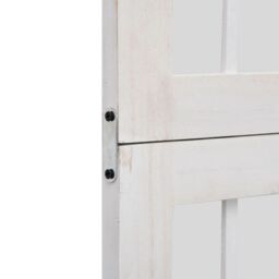 Berkfield Home Room Divider 3 Panels White Solid Wood Paulownia - thumbnail 6
