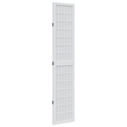 Berkfield Home Room Divider 3 Panels White Solid Wood Paulownia - thumbnail 5