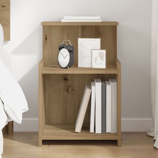 Berkfield Home Bedside Cabinet - Artisan Oak - 40 x 35 x 60 cm - Engineered Wood in Brown - image 1