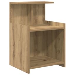 Berkfield Home Bedside Cabinet - Artisan Oak - 40 x 35 x 60 cm - Engineered Wood in Brown - thumbnail 2