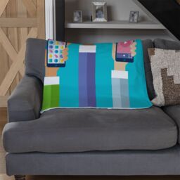 Benjamin Tate Design Hands Holding Smart Phones Blanket in Natural - Size: 120 cm x 150 cm - thumbnail 2