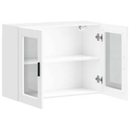 Berkfield Home Kitchen Wall Cabinet with Glass Door Porto White - thumbnail 6