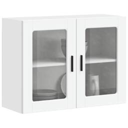 Berkfield Home Kitchen Wall Cabinet with Glass Door Porto White - thumbnail 4