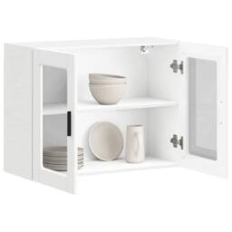 Berkfield Home Kitchen Wall Cabinet with Glass Door Porto White - thumbnail 5
