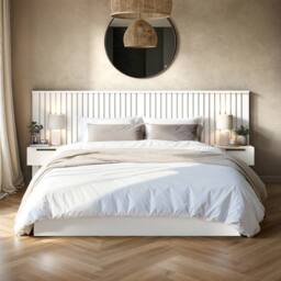 Solace+Co Taylor Hotel Ottoman Bed with Side Tables White - Size: Double - thumbnail 3