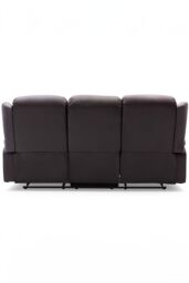 More4Homes Caesar 3 Seater Manual High Back Bonded Leather Recliner Sofa in Brown - thumbnail 5