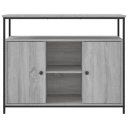 Berkfield Home Sideboard Grey Sonoma 100x35x80 cm Engineered Wood - Size: 100 x 35 x 80 cm - thumbnail 6