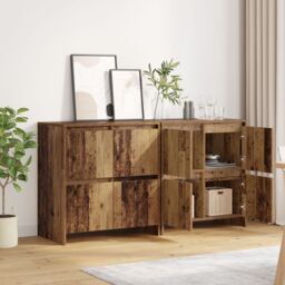 Berkfield Home Sideboard 2 pcs Old wood 70 x 41 x 75 cm Engineered wood in Brown - thumbnail 4