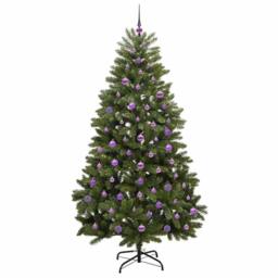 Berkfield Home Elegant Artificial Christmas Tree with Stand Green 210 cm PVC and - thumbnail 4