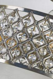 Harper Living Semi Flush Ceiling Light Drum with decorative Crystals in Light Bronze - thumbnail 3