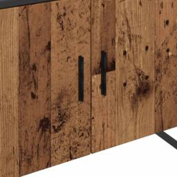 Berkfield Home Bathroom Sink Cabinet Old Wood 80x33x60 cm Engineered Wood in Brown - Size: 80 x 33 x 60 cm - thumbnail 9