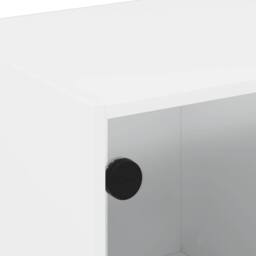 Berkfield Home TV Cabinet with Glass Doors White 68x37x42 cm - Size: 68 x 37 x 42 cm - thumbnail 9
