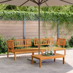 Berkfield Home Garden Pallet Corner Sofas 2 pcs Solid Wood Acacia in Brown - thumbnail 2