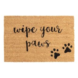 Nicola Spring Coir Door Mat - 60 x 40cm - Paws - Size: 40 cm x 60 cm - thumbnail 1